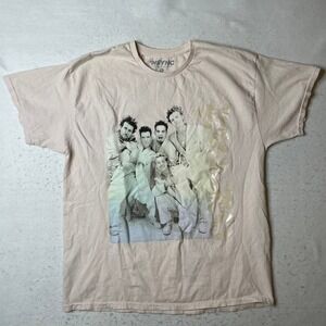 NSYNC Band T Shirt Large Graphic Print Short Sleeve Crew Neck Casual Mens